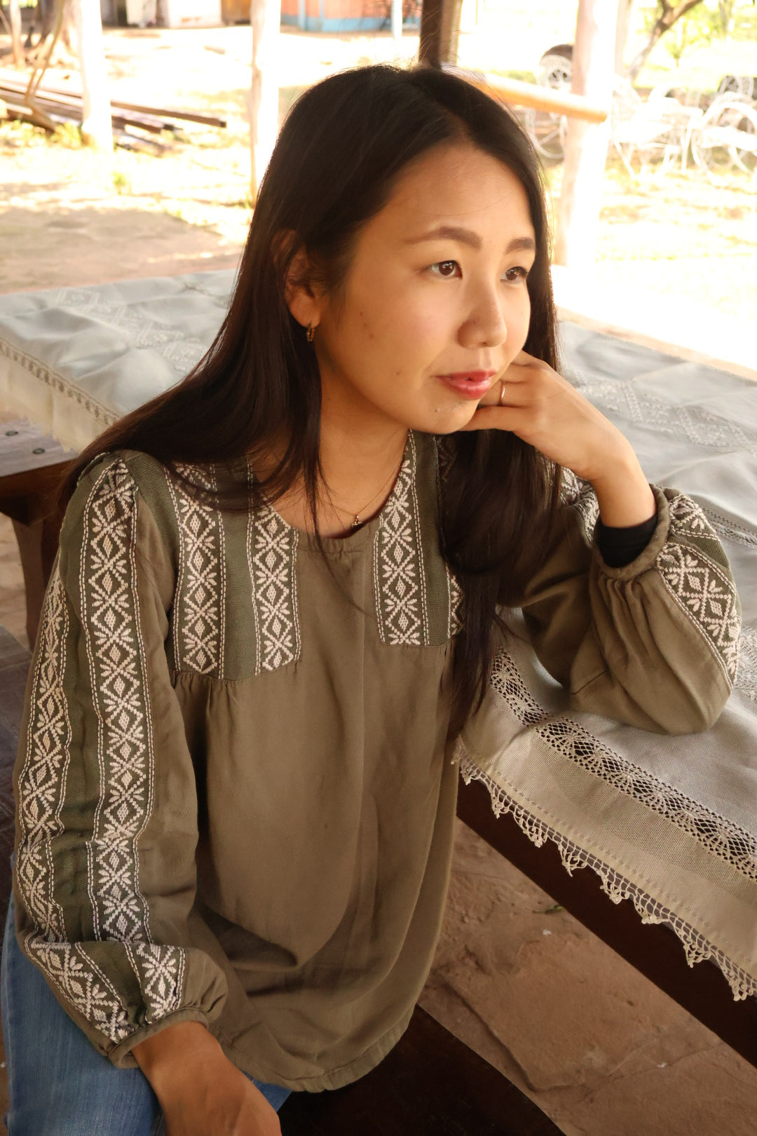 Túnica de ao po´i | 木漏れ日アオポイチュニック